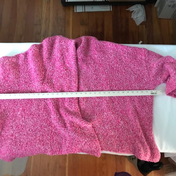 FREE PEOPLE BFF Cardigan Oversized Sweater Prickly Pear Pink Women’s Size Medium - Picture 16 of 16